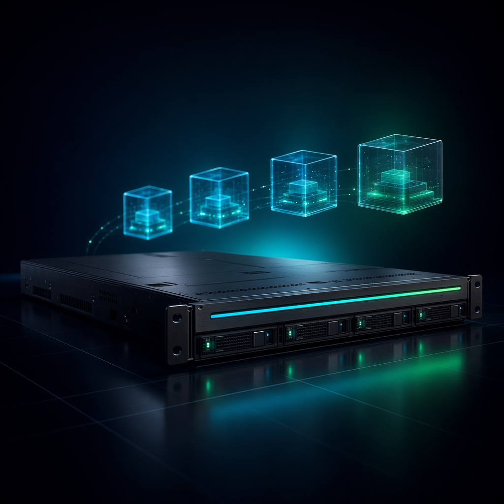 BitVPS VPS — single server with virtual machine projections